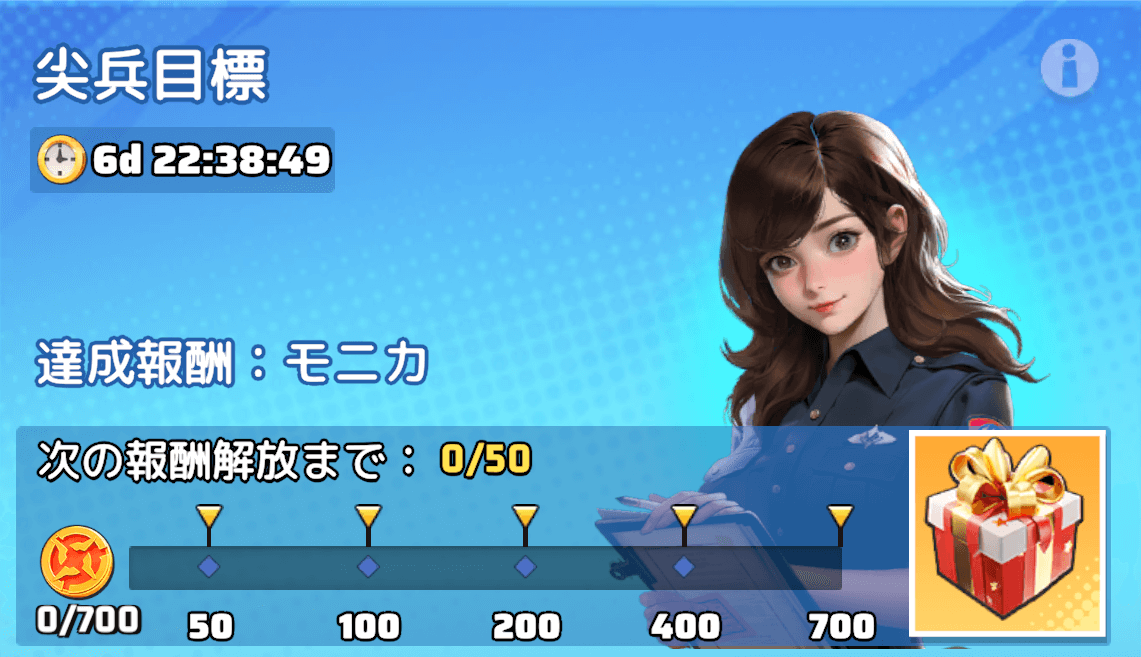 ゲーム開始から7日間のみ開催されているイベント