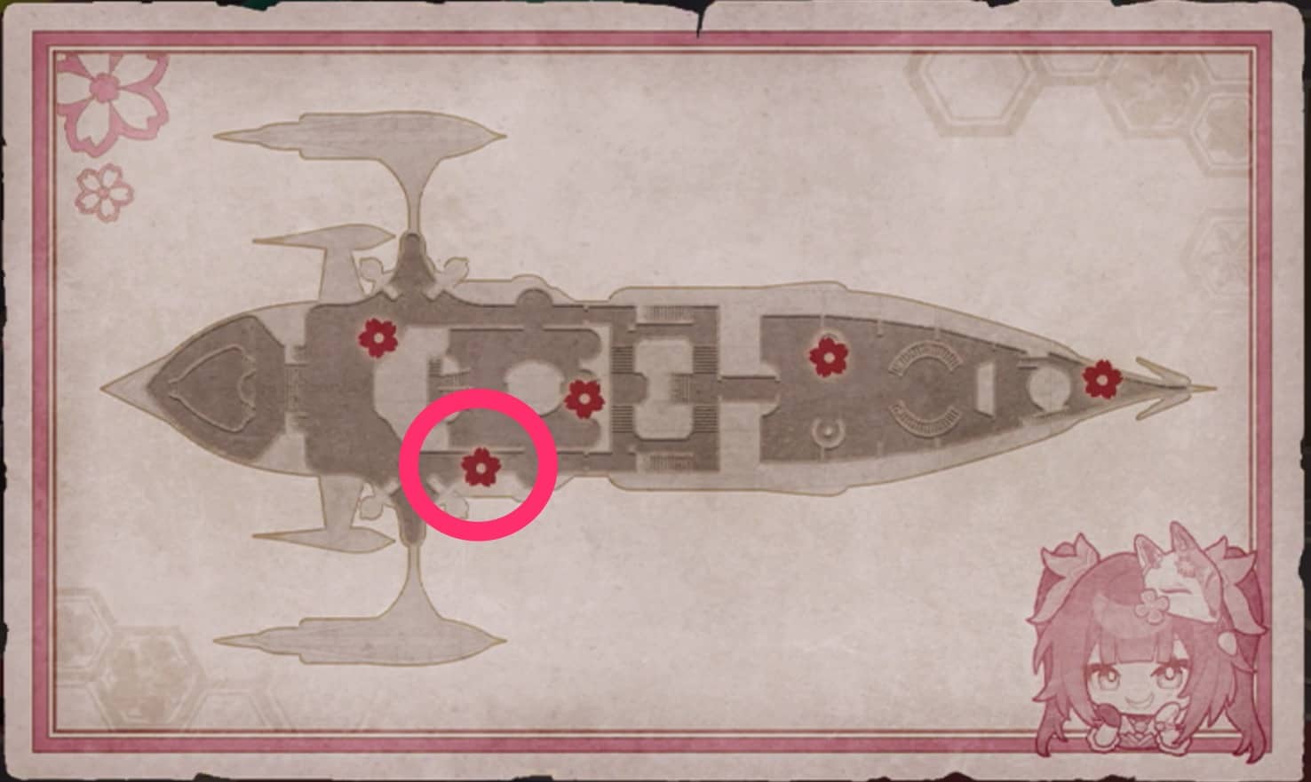 花火爆弾の場所