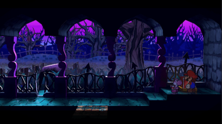 スイッチを押すマリオ