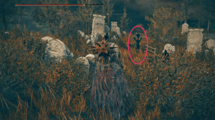 墓場の壺持ちの敵を倒す