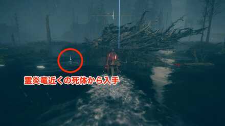 霊炎竜の近くで大刀を入手