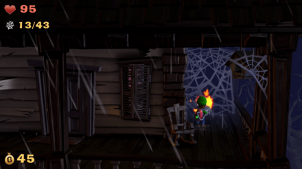 蜘蛛の巣を燃やす