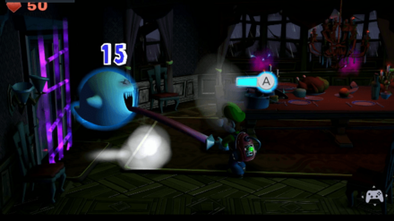 テレサの舌を引っ張ってる様子