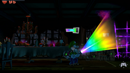 ダークライトを使用しているルイージ