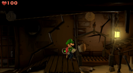 リフトに岩を乗せる