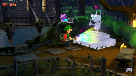 オブジェにダークライトを照射