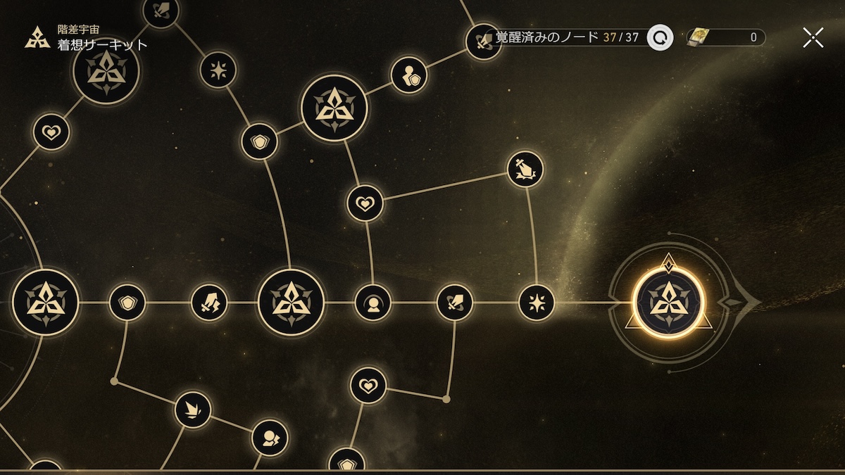 着想サーキットの強化画面