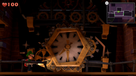 時計の針を7:30にする