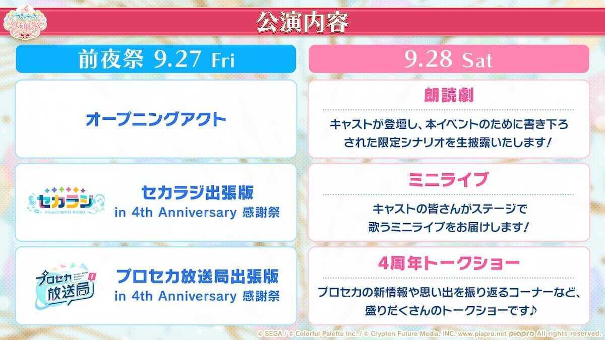 プロセカ感謝祭公演内容