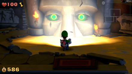 両目にストロボ