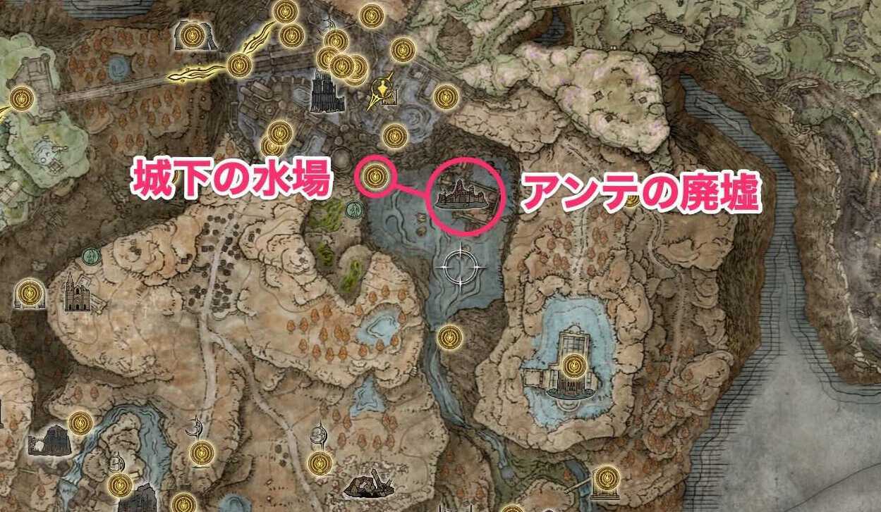 アンテの廃墟の場所