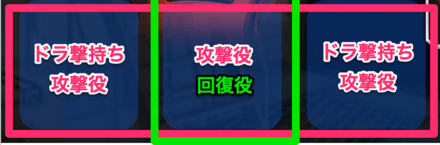 後列は前列の代わりになるモンスターを配置
