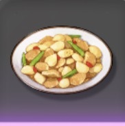 菱実と鶏の塩炒め画像