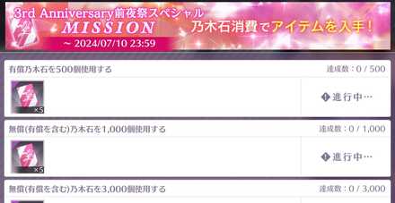 3rdAnniv.前夜祭SPミッション