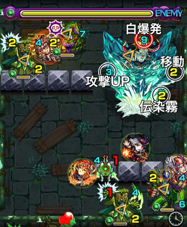 中ボスの攻撃パターン