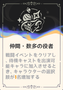 仲間・数多の役者