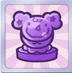 むらさきワイルドさんの像