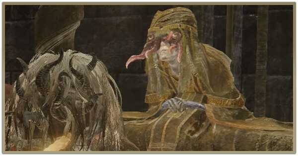 角人の老婆画像