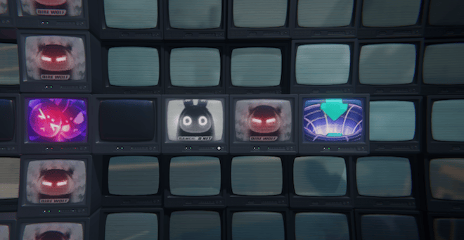 右のエネミーにぶつかりさらに奥のワープに入る