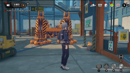 中央の足場にいるボンプの故障を修理する