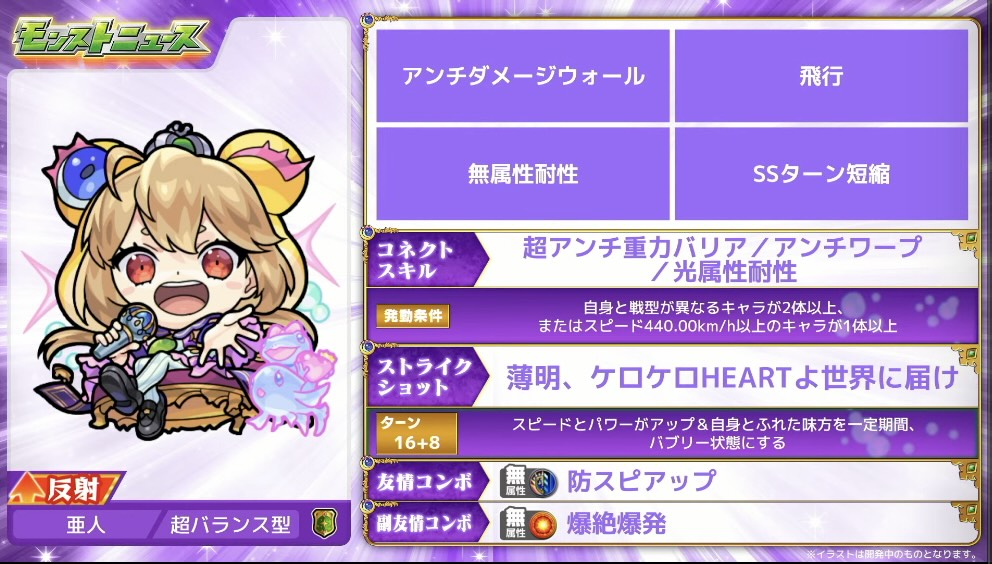 ケロンα ステータス