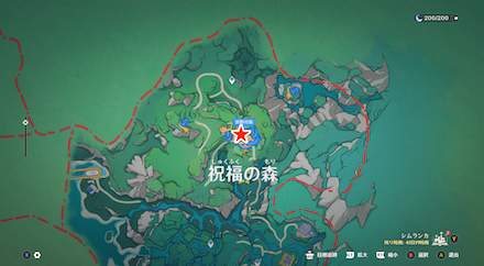 森とプリンセスの場所