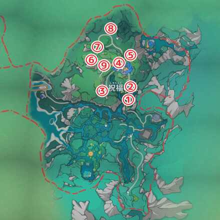 祝福の森エリアマップ