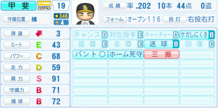 甲斐拓也の能力