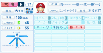 常廣羽也斗のステータス画像