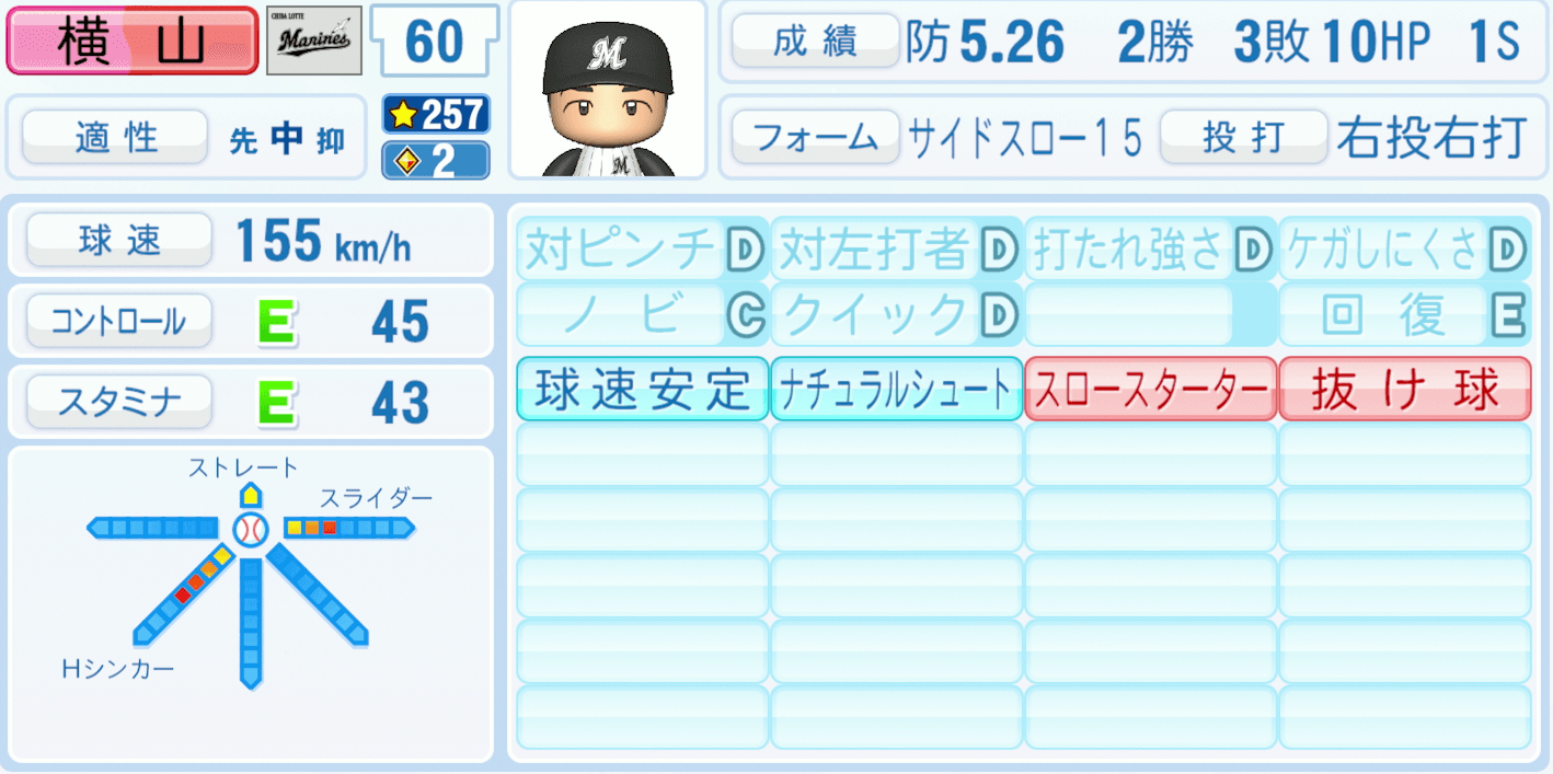 横山陸人のステータス画像