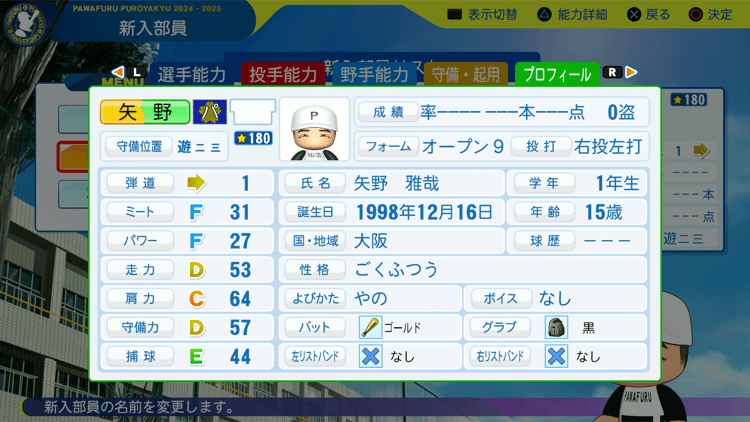 矢野雅哉の転生時能力