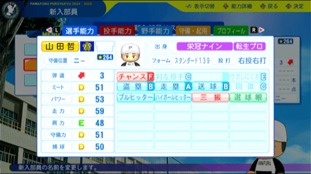 山田哲人の転生時能力