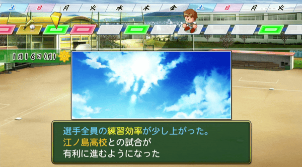 練習効率が少し上がり、他校との試合で有利になる
