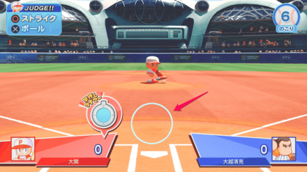 投げる直前の輪