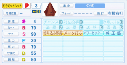 ピラミッドヘッドのステータス画像