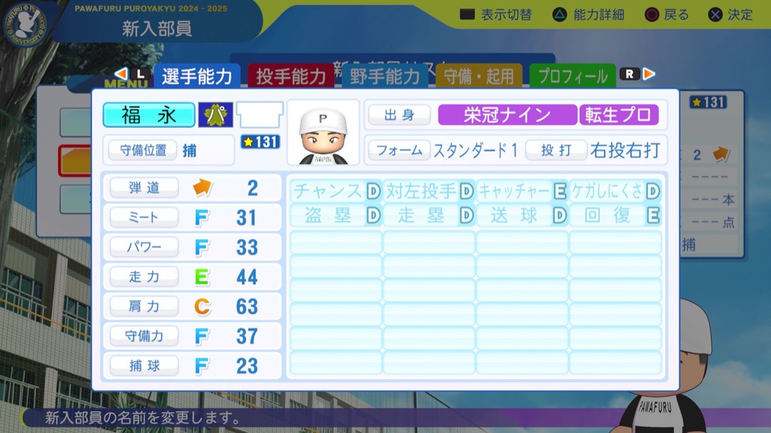 福永奨の転生時能力