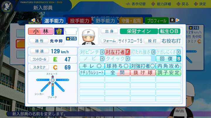 小林繁の転生時能力