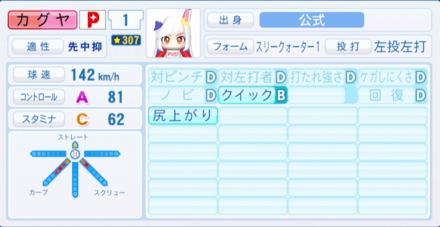 カグヤのステータス画像