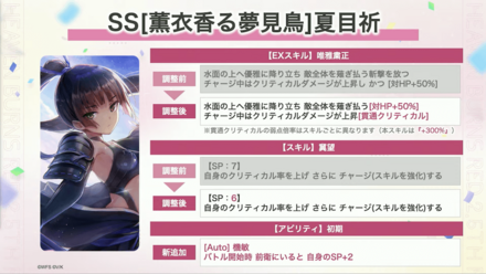 2.5周年の上方修正内容