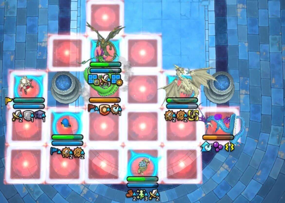 カミュでスノードラゴンをマヒ＆猛毒状態にする