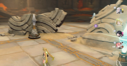 最初に置いたクリスタルの前方二つ目にもクリスタルを置く