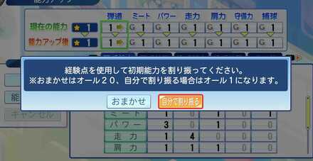 経験点を振るのはサクセスがはじまってから