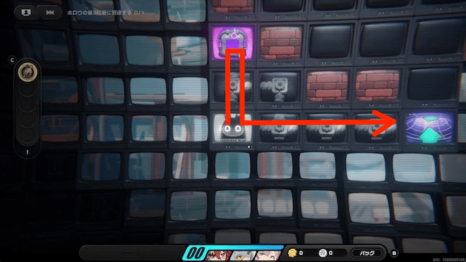 1階の宝箱を回収して再び2階へ