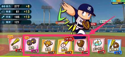 筋力と敏捷を稼げる練習を優先