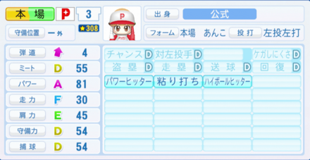 本場あんこのステータス画像