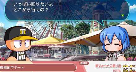 遊園地でデート