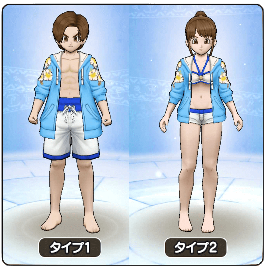 お花のパーカー水着見た目