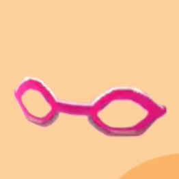 ピンクのめがね画像