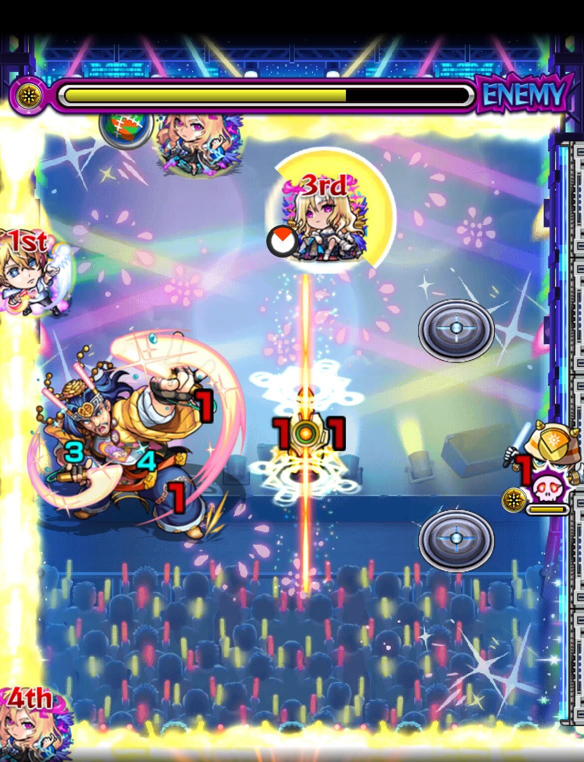 モンスト B小町アイドルステージ3クロスドクロ処理後