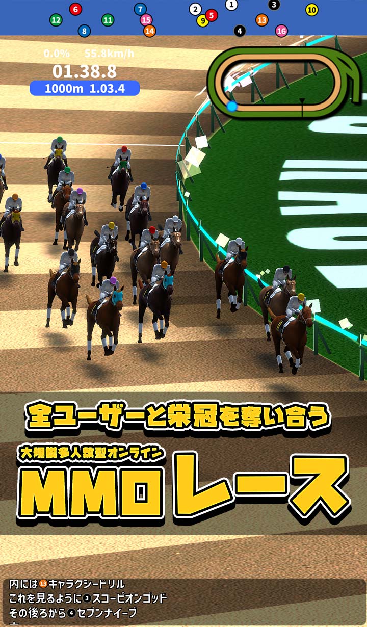 MMO大規模多人数型オンライン競馬ゲーム！